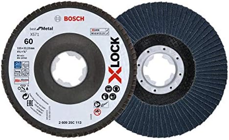 Bosch Professional 260925c113 2 X Disco Lamellare X-lock, Dimensioni Grana K40, Angolato, Accessorio Per Smerigliatrice Angolare, Ø 115 Mm