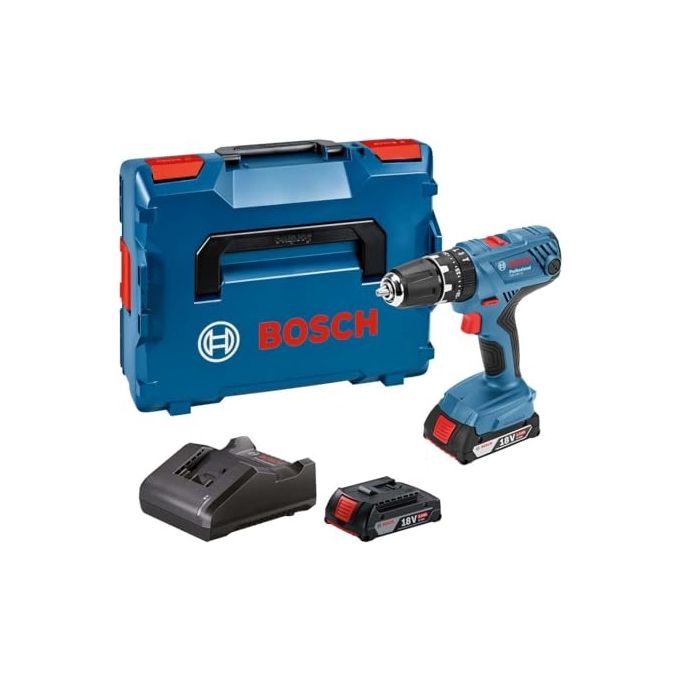 Bosch Professional GSB 18V-21 Trapano Avvitatore a Percussione 18V 2x2,0Ah 55Nm Mandrino 13mm Bosch Professional GSB 18V-21 Trapano Avvitatore a Percussione 18V 2x2,0Ah 55Nm Mandrino 13mm