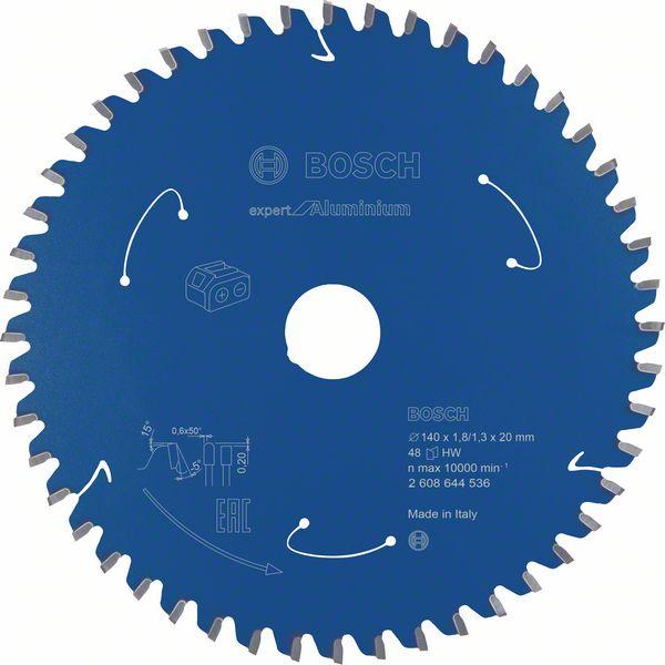 Bosch - Professional Lama Per Sega Circolare Expert For Aluminium (alluminio, 140 X 20 X 1.8 Mm, 48 Denti, Accessorio Per Sega Circolare A Batteria) Bosch - Professional Lama Per Sega Circolare Expert For Aluminium (alluminio, 140 X 20 X 1.8 Mm, 48 Denti, Accessorio Per Sega Circolare A Batteria)