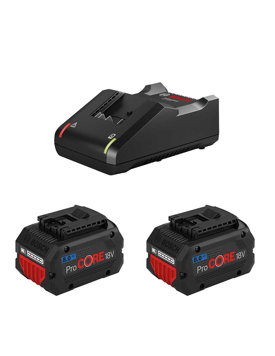 Bosch Professional Power Set Bosch (2 X 18v 8,0 Ah Procore + Gal18v-40) 8435587905288