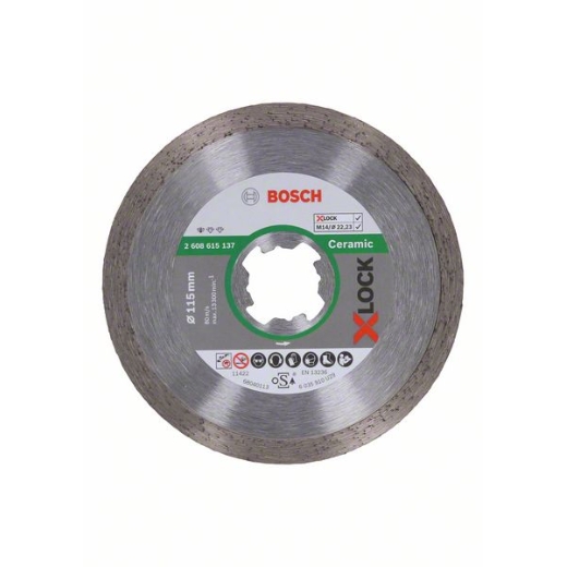Bosch - Professional Standard - Lama De Taglio De Diamante (per Ceramica, X-lock, Ø115 Mm, Diametro Del Foro: 22,23 Mm) Bosch - Professional Standard - Lama De Taglio De Diamante (per Ceramica, X-lock, Ø115 Mm, Diametro Del Foro: 22,23 Mm)