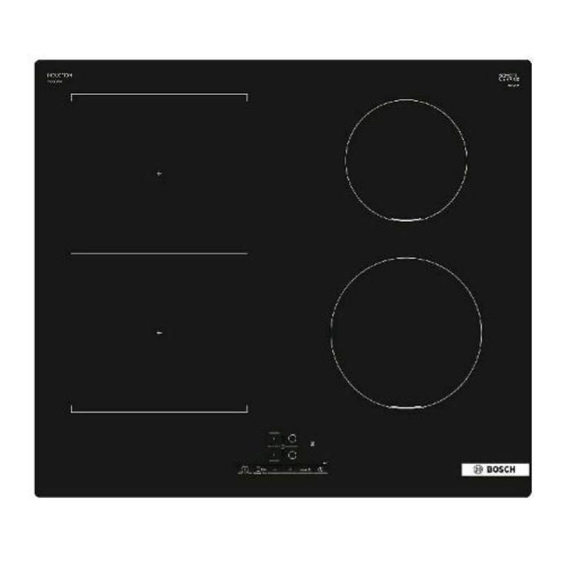 BOSCH PVS611BB6E PIANO COTTURA A INDUZIONE, 4 zone di cottura, dimensioni: L 59,2 cm, P 52,2 piano in Vetroceramica, Nero