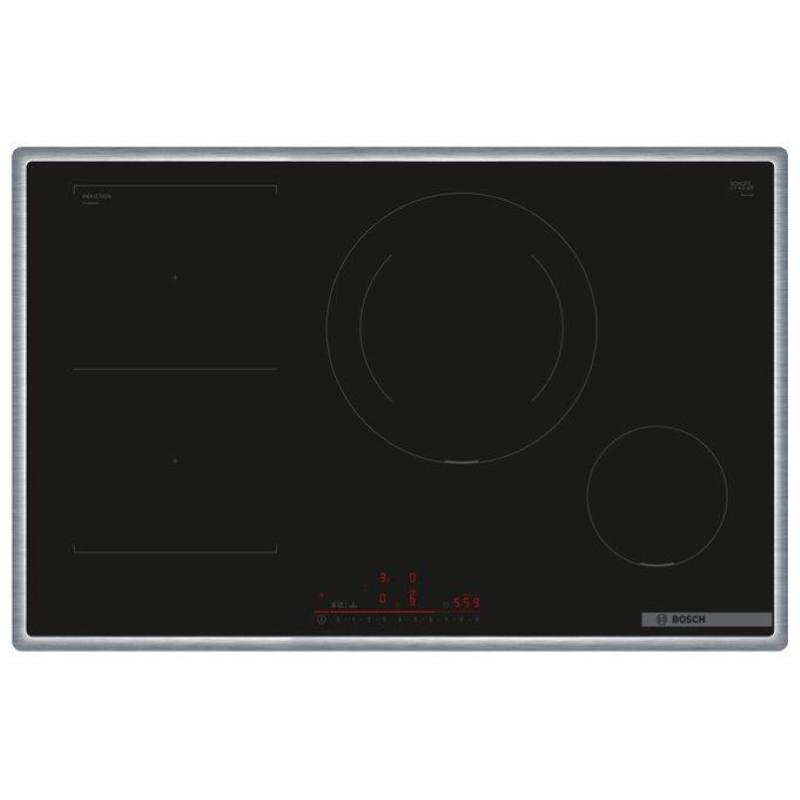 BOSCH PVS845HB1E PIANO COTTURA A INDUZIONE, 4 zone di cottura, dimensioni: L 80,2 cm, P 52,3 piano in Vetroceramica, Nero