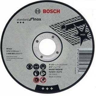 Bosch - Scatola 10 Dischi Ø125 X 22,23 X 1,6 Standard Inox - 2608619050