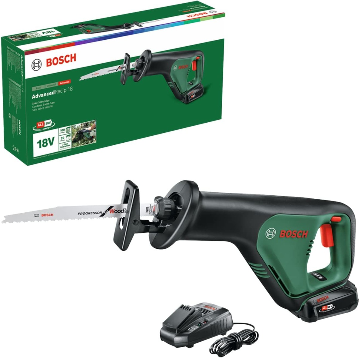 Bosch - Sega A Sciabola Advanced Recip 18 + 1 Batteria Da 2,5 Ah - 06033b2403