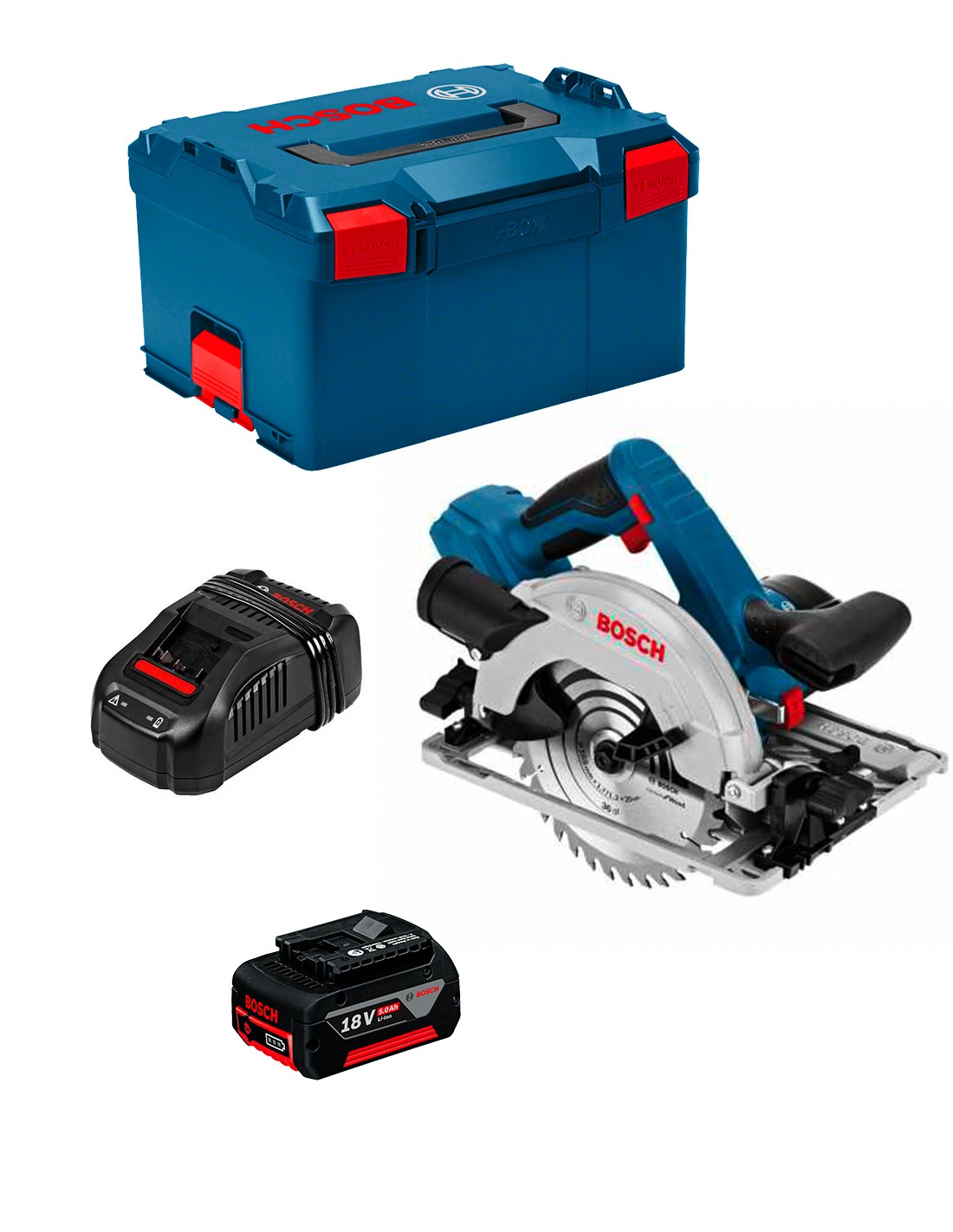 Bosch - Sega Circolare Gks 18v-57 G (1 X 5,0ah + Gal1880cv + L-boxx 238) Bosch - Sega Circolare Gks 18v-57 G (1 X 5,0ah + Gal1880cv + L-boxx 238)