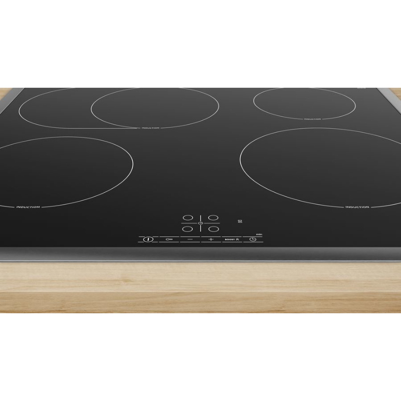 Bosch serie 4 pif64rbb5e piano cottura nero da incasso 60 cm piano cottura a induzione 4 fornello(i)