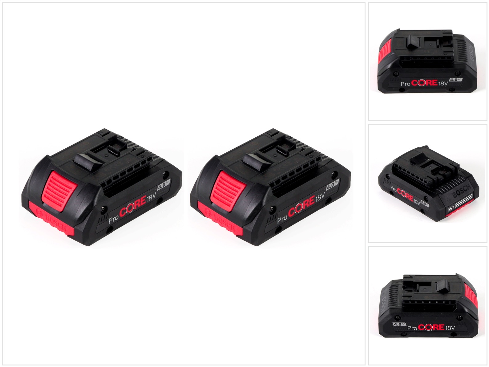 Bosch - Set Con 2x Batterie Al Litio Gba 18v 4,0 Ah Procore Professional ( 2x 1600a016gb )