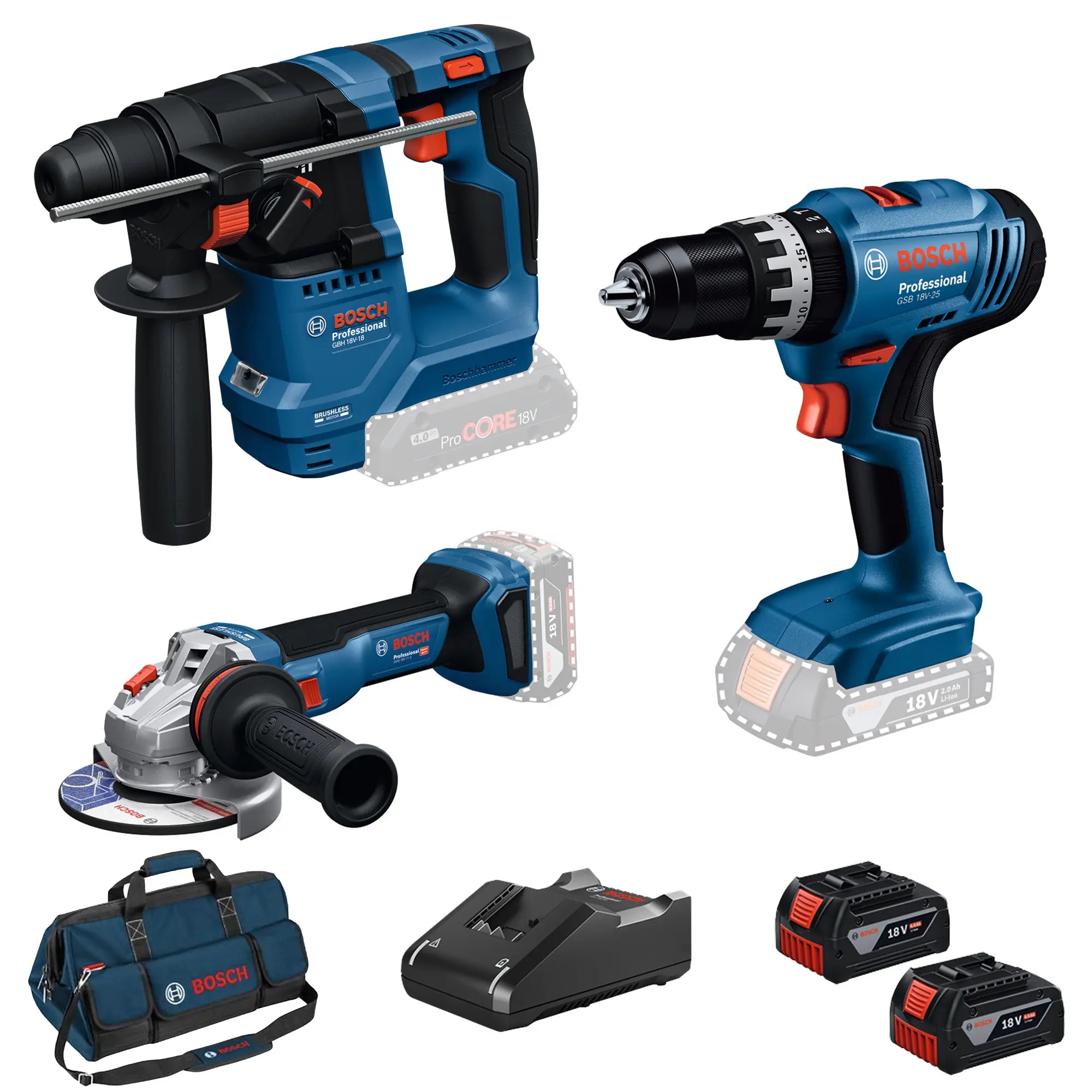 Bosch - Set Da 7 Utensili A Batteria, Batterie E Caricabatterie 0615a500ag Bosch - Set Da 7 Utensili A Batteria, Batterie E Caricabatterie 0615a500ag