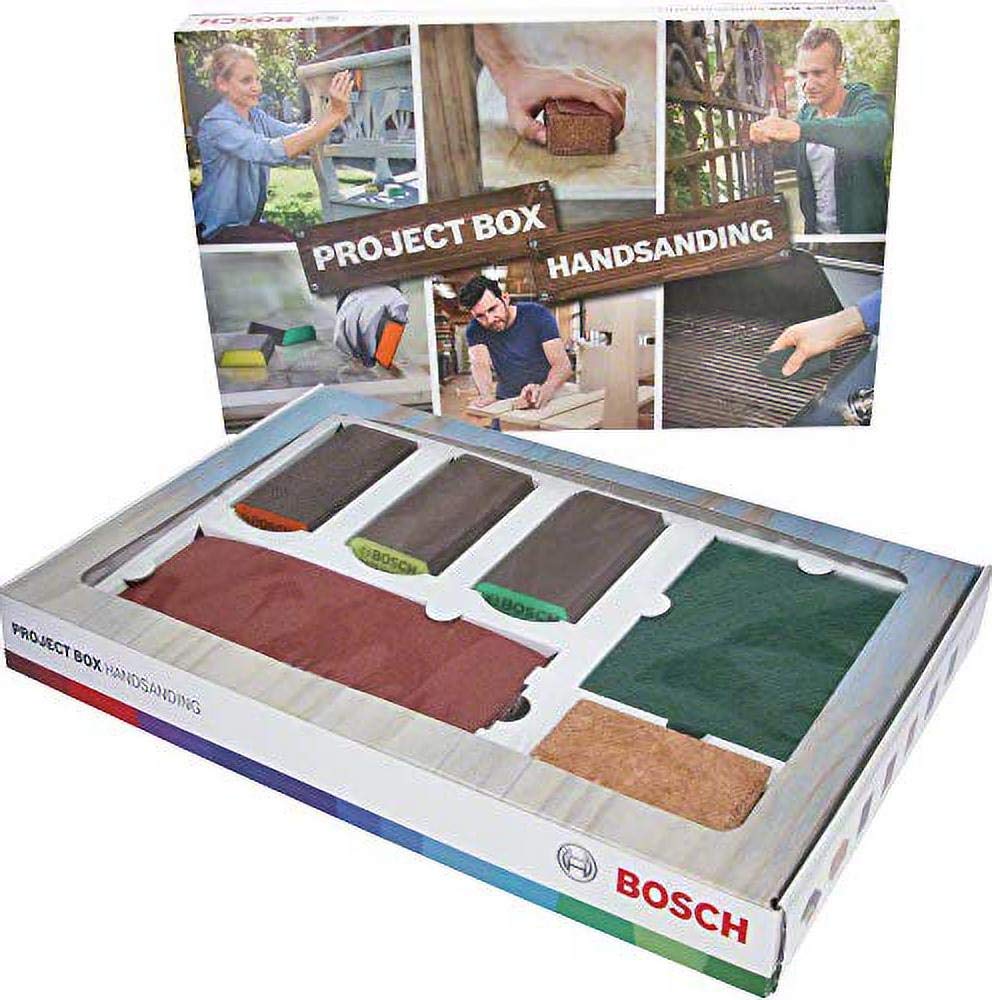 Bosch - Set Di 15 Scatole Per Progetti Di Smerigliatura, Per Legno, Colore E Metallo, Accessori Per Lavori Di Levigatura Bosch - Set Di 15 Scatole Per Progetti Di Smerigliatura, Per Legno, Colore E Metallo, Accessori Per Lavori Di Levigatura