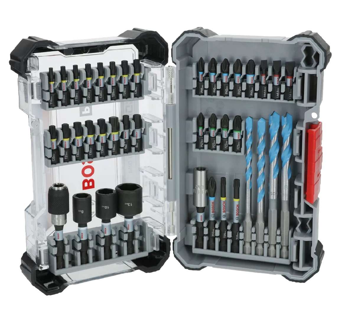 Bosch - Set Di Bit, Punte Da Trapano E Chiavi A Bussola Da 40 Pezzi 2608521u85