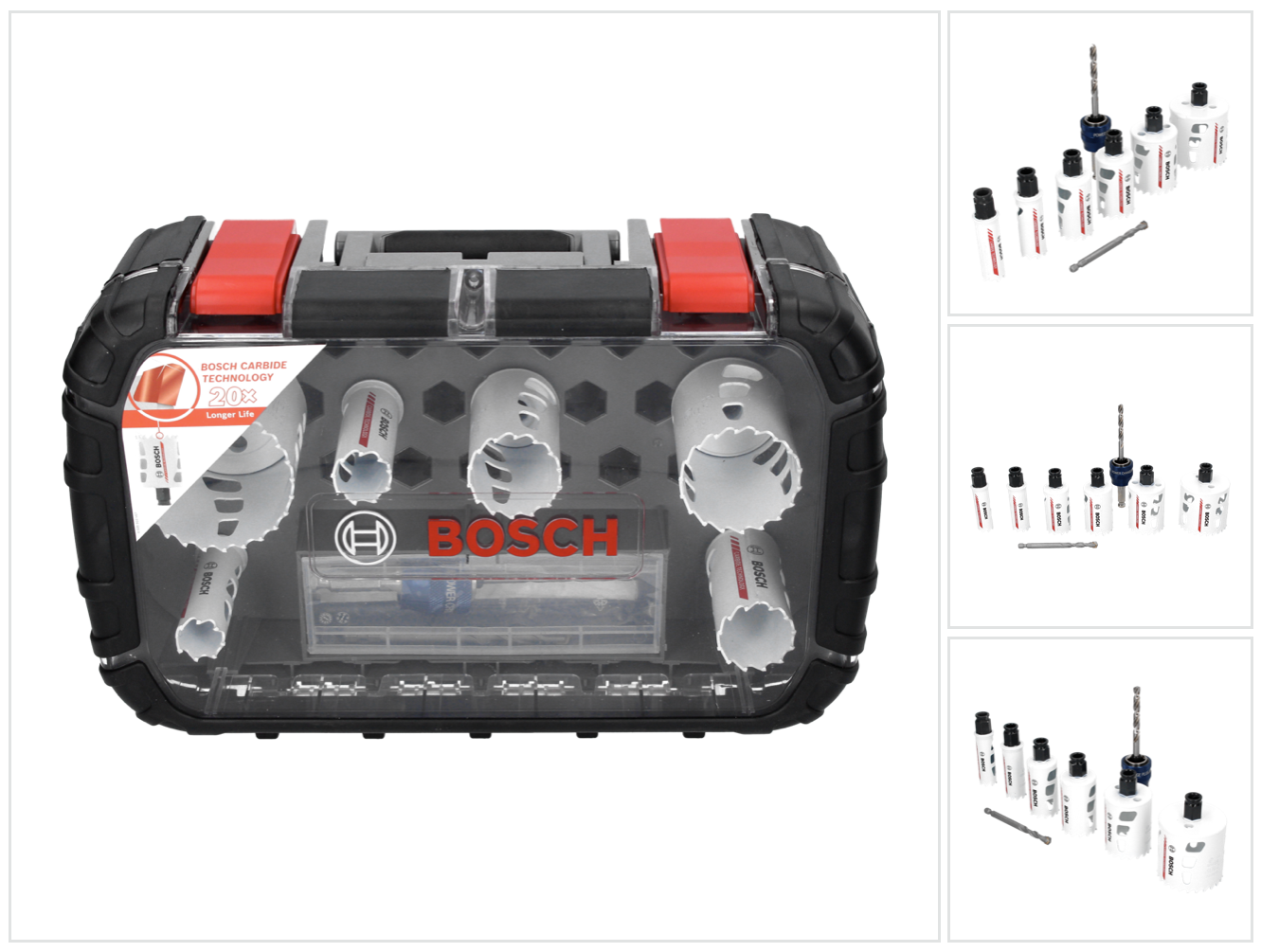 Bosch - Set Seghe A Tazza 8 Pezzi 22-68mm Taglio-t.60mm Carburo