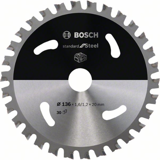 Bosch - Standard For Steel Lama Per Sega Circolare 136x20 Mm Per Acciaio