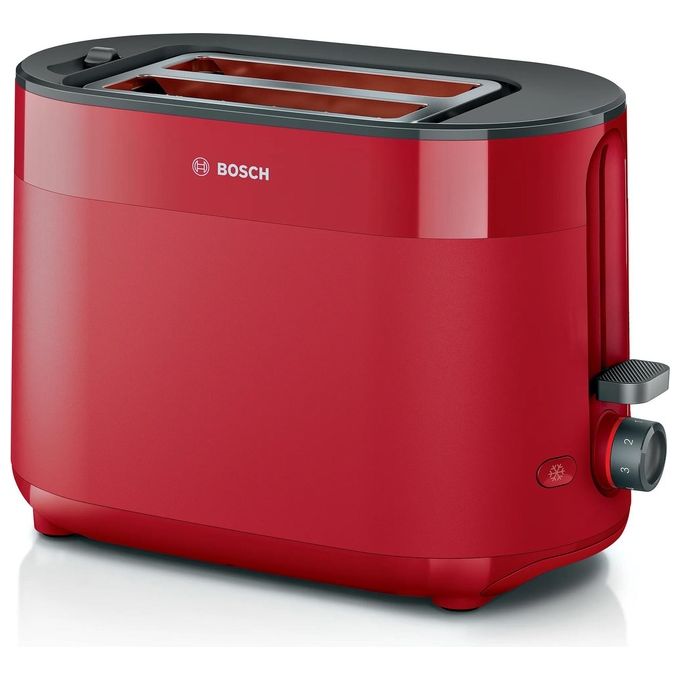 Bosch TAT2M124 MyMoment Tostapane 2 Fette 950 W Funzione Scongelamento e Riscaldamento High Lift Vassoio Briciole Estraibile colore Rosso Bosch TAT2M124 MyMoment Tostapane 2 Fette 950 W Funzione Scongelamento e Riscaldamento High Lift Vassoio Briciole Estraibile colore Rosso