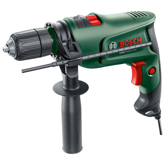 Bosch, Trapano a Percussione EasyImpact 630, 630 W, Valigetta con 33 Accessori