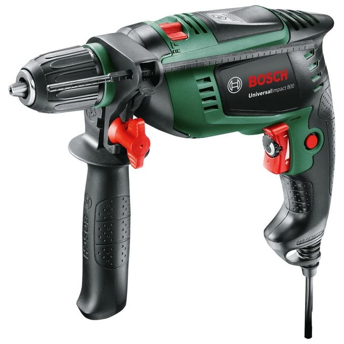 Bosch Trapano Con Percussione 800 W Reversibile Con Valigetta Universalimpact Bosch Trapano Con Percussione 800 W Reversibile Con Valigetta Universalimpact