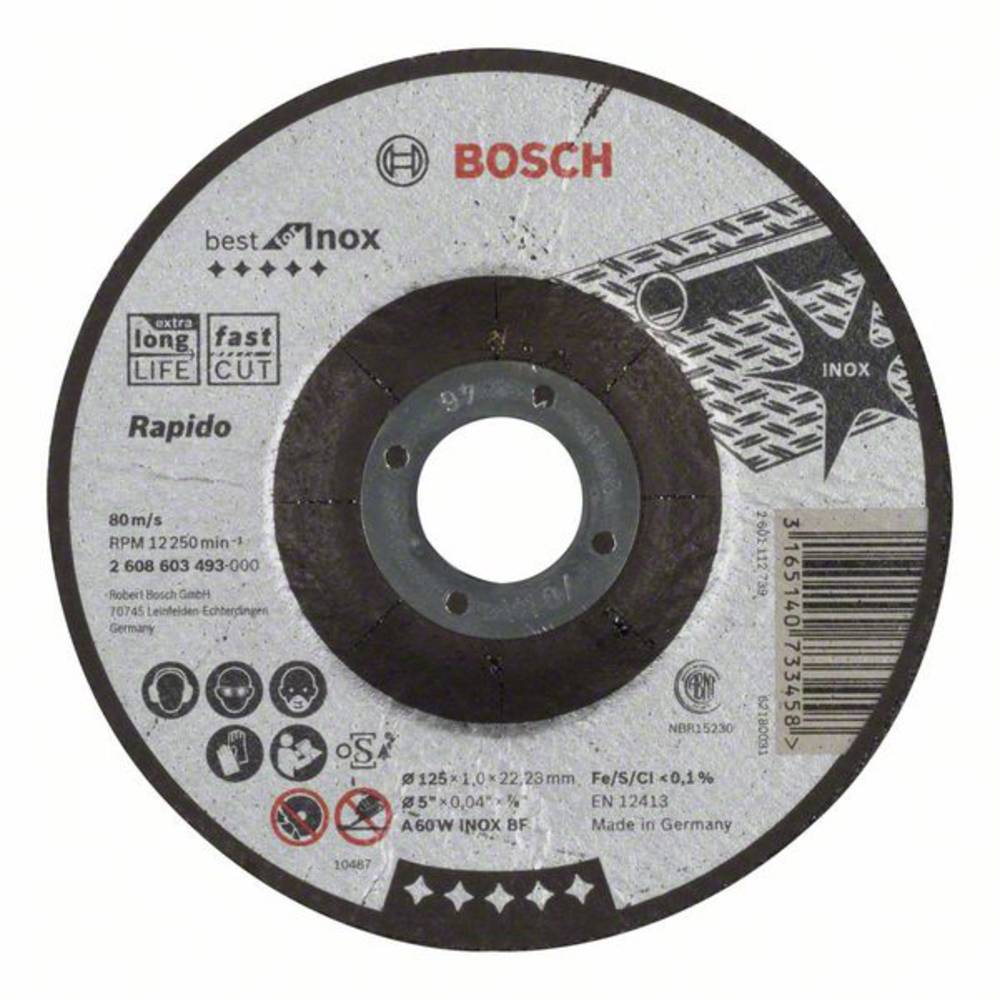 Bosch Trennscheibe Gekröpft Best For Inox Rapido A 60 W Inox Bf 125 22,23 1 Mm - 2608603493 Disco Da Taglio Bosch Curvo Best For Inox Rapido A 60 W Inox Bf 125 22,23 1 Mm - 2608603493