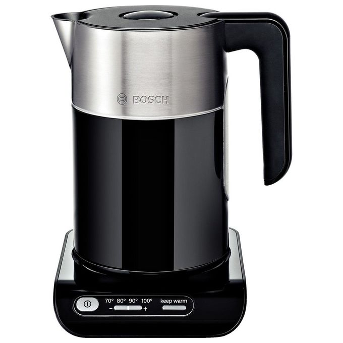 Bosch TWK8613P Styline Bollitore Elettrico 1,5 L 2400 W Base 360° Filtro Anticalcare colore Nero Bosch TWK8613P Styline Bollitore Elettrico 1,5 L 2400 W Base 360° Filtro Anticalcare colore Nero