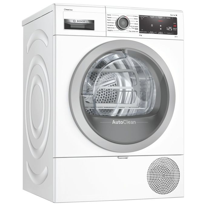 Bosch WTX87MW9IT Serie 8 Asciugatrice a Pompa di Calore Classe energetica A+++ Capacita' di carico 9 Kg Inverter AutoClean AutoDry SensitiveDrying