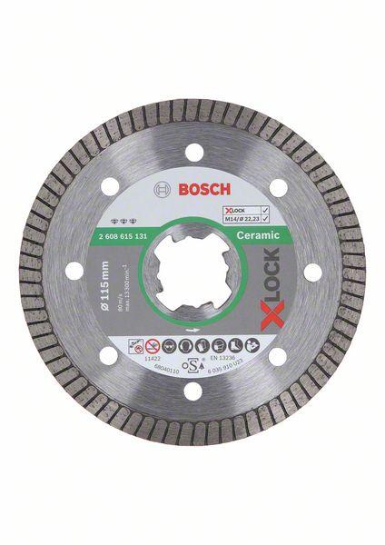 Bosch - X-lock Best For Ceramic Extra Clean Turbo Disco Diamantato Per Smerigliatrice - 115x1,4 Mm Bosch - X-lock Best For Ceramic Extra Clean Turbo Disco Diamantato Per Smerigliatrice - 115x1,4 Mm