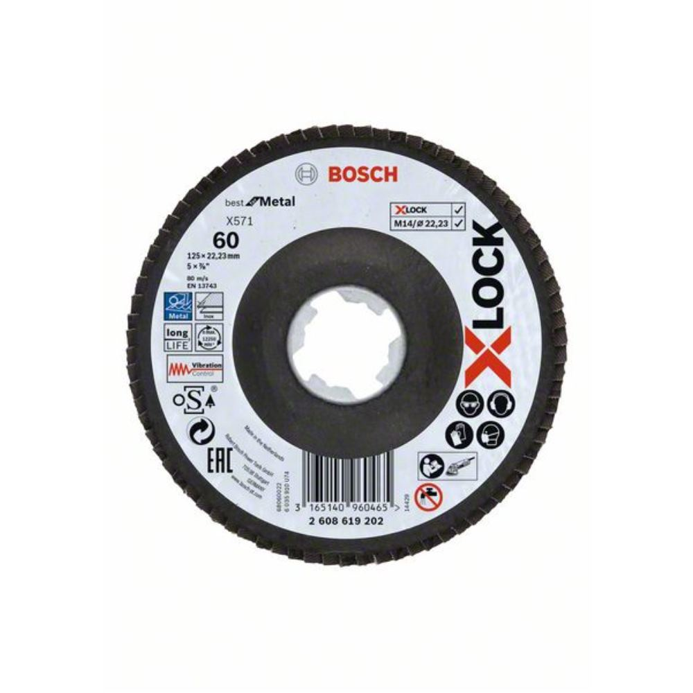 Bosch X-lock X571 Disco Abrasivo Nero E Bianco 125 Mm