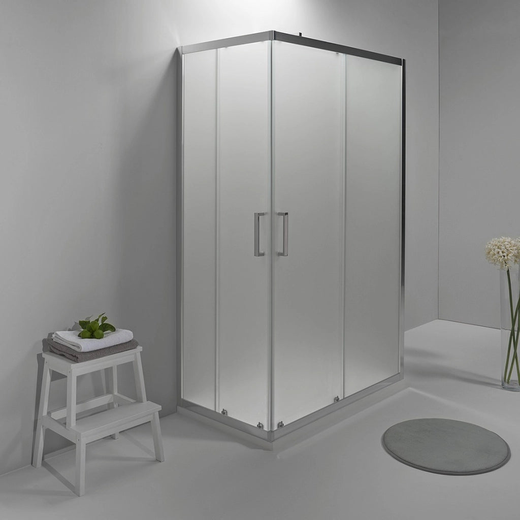 Box Doccia Elite Tre Lati 80x120x80 Cm Scorrevole Opaco Box Doccia Elite Tre Lati 80x120x80 Cm Scorrevole Opaco
