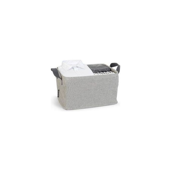 Brabantia 105685 Cesta per Panni Pieghevole 35 L Tessuto Impermeabile con Impugnature Morbide colore Grigio