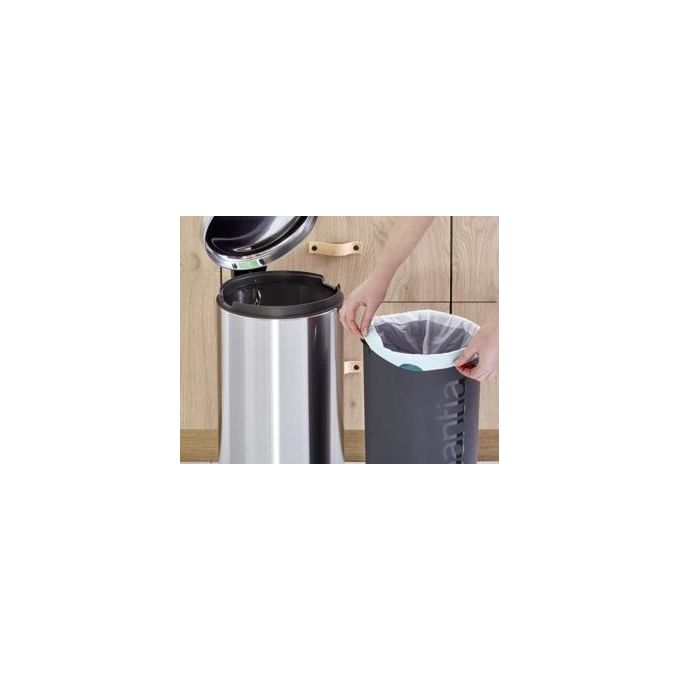 Brabantia 111822 NewIcon Pattumiera a Pedale 30 L Acciaio Inossidabile Antimpronta colore Argento
