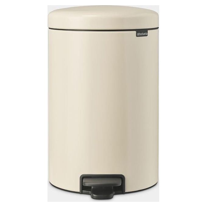 Brabantia 149948 NewIcon Pattumiera a Pedale 20 L Chiusura Soft-Touch Secchio Interno Rimovibile Base Antiscivolo Blocco Antiribaltamento colore Soft Beige