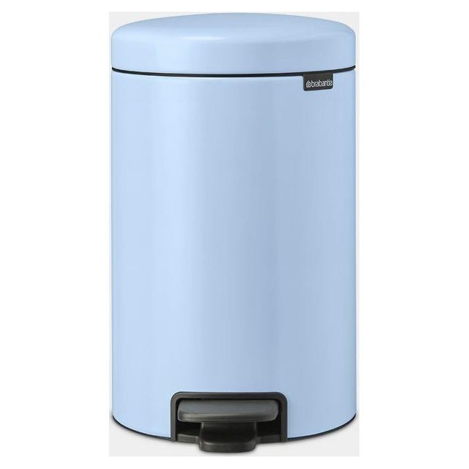 Brabantia 202483 NewIcon Pattumiera a Pedale 12 L Acciaio Antiscivolo con Chiusura Ammortizzata colore Blu