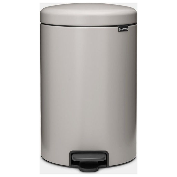 Brabantia 254406 NewIcon Cestino con Pedale Capacita' 20 L Materiale Acciaio Colore Grigio Soft