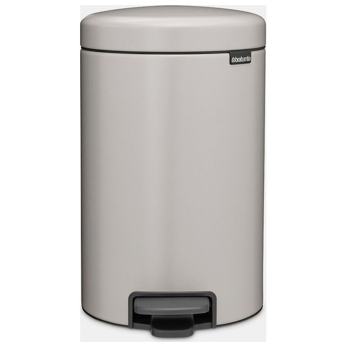 Brabantia 662205-01 NewIcon Kosz peda'lowy 12 l Acciaio Chiusura lenta e silenziosa colore Grigio