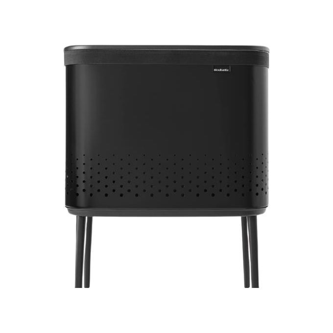 Brabantia Portabiancheria 60L con Sacco in Cotone Rimovibile Matt Black Apertura Rapida Brabantia Portabiancheria 60L con Sacco in Cotone Rimovibile Matt Black Apertura Rapida