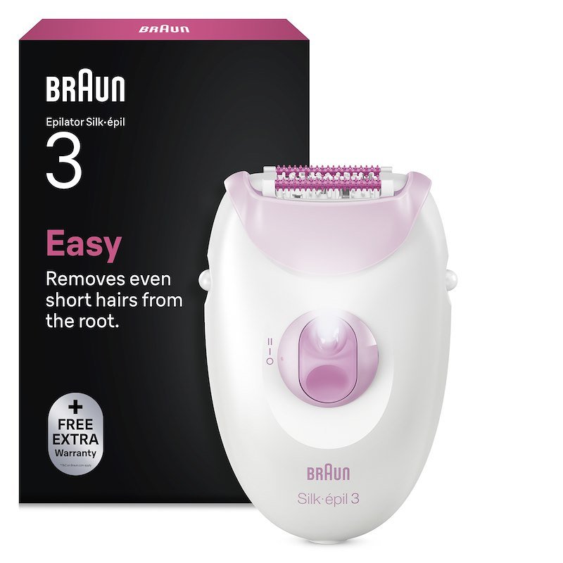 Braun - Epilatore Silk-épil 3 3-000-bianco/viola