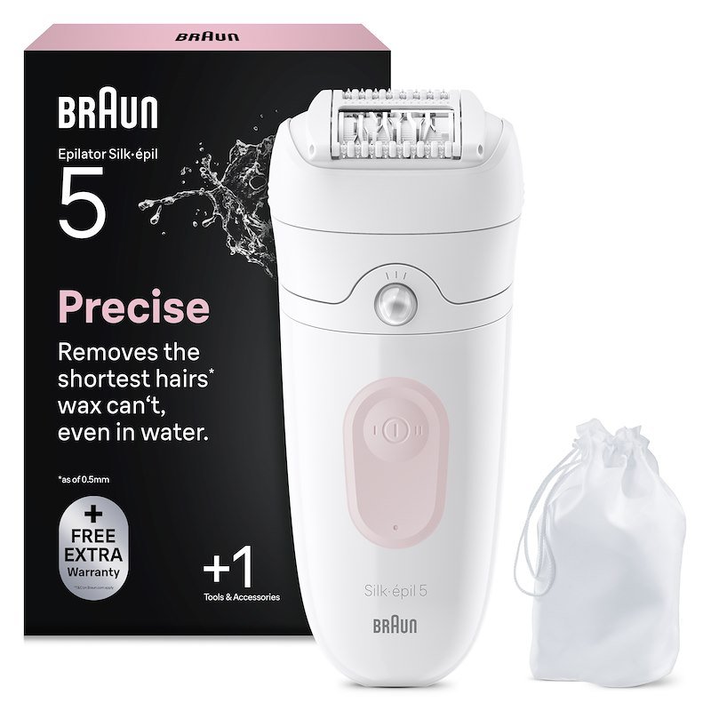 Braun - Epilatore Silk-épil 5 5-011-bianco/grigio