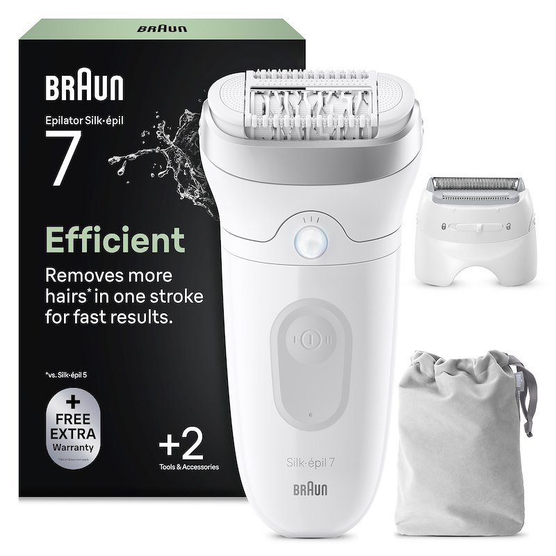 Braun - Epilatore Silk-épil 7 7-041-bianco/argento