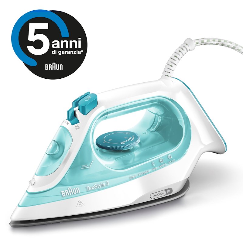 Braun - Ferro A Vapore Texstyle 3 Si3041gr-bianco/verde