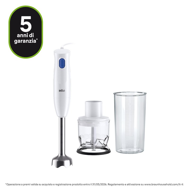 Braun - Frullatore A Immersione Minipimer Mq10.201m-bianco