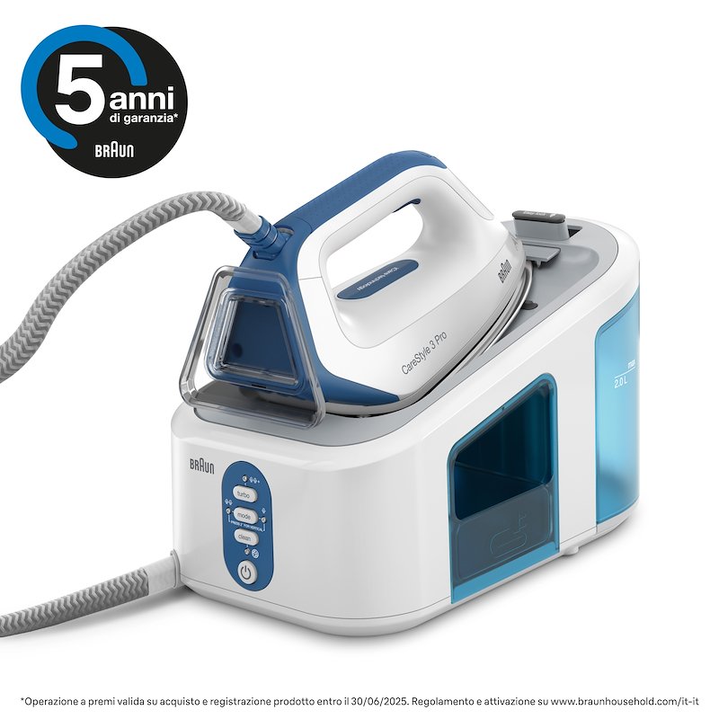 Braun Sistema Stirante CareStyle 3 PRO IS3157BL Bianco Blu