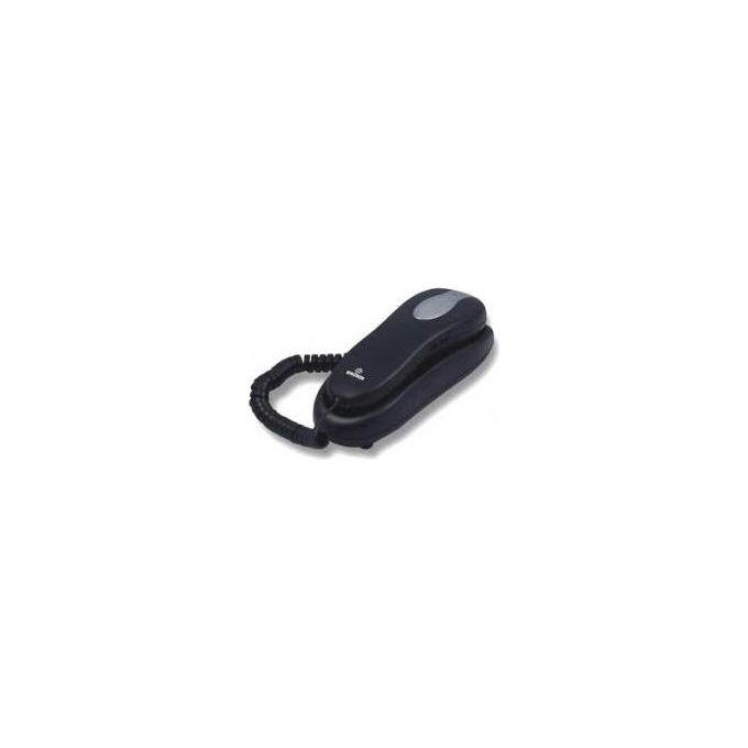 Brondi 10271601 Nemo Telefono Fisso a Filo Analogico Tastiera Integrata Tasto Redial 10 Memorie Installabile a Parete colore Nero