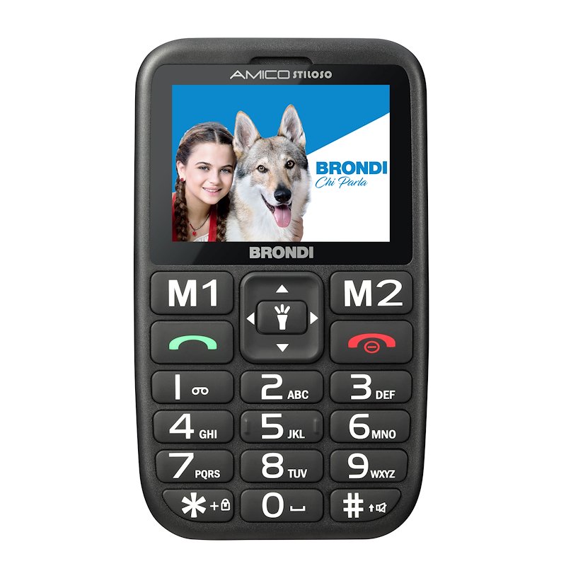 Brondi - Bar Phone Amico Stiloso-black