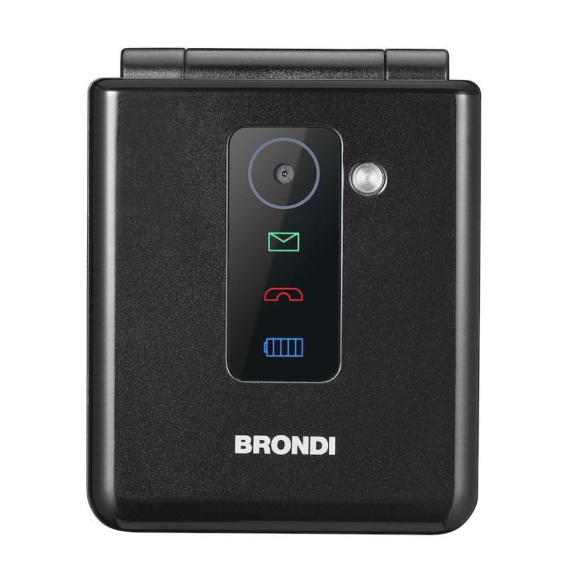 Brondi - Cellulare Flipper-black Metal