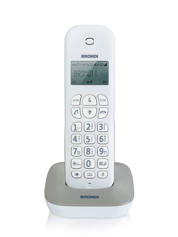Brondi Telefono Cordless GALA Bianco/Grigio Brondi Telefono Cordless GALA Bianco/Grigio