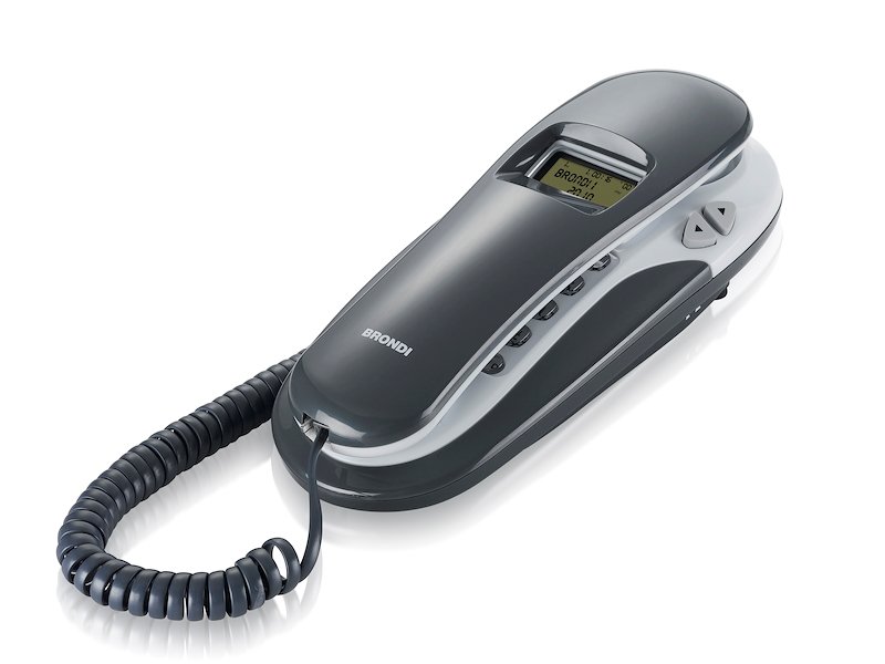 Brondi Telefono fisso Kenoby Cid grigio-bianco Brondi Telefono fisso Kenoby Cid grigio-bianco