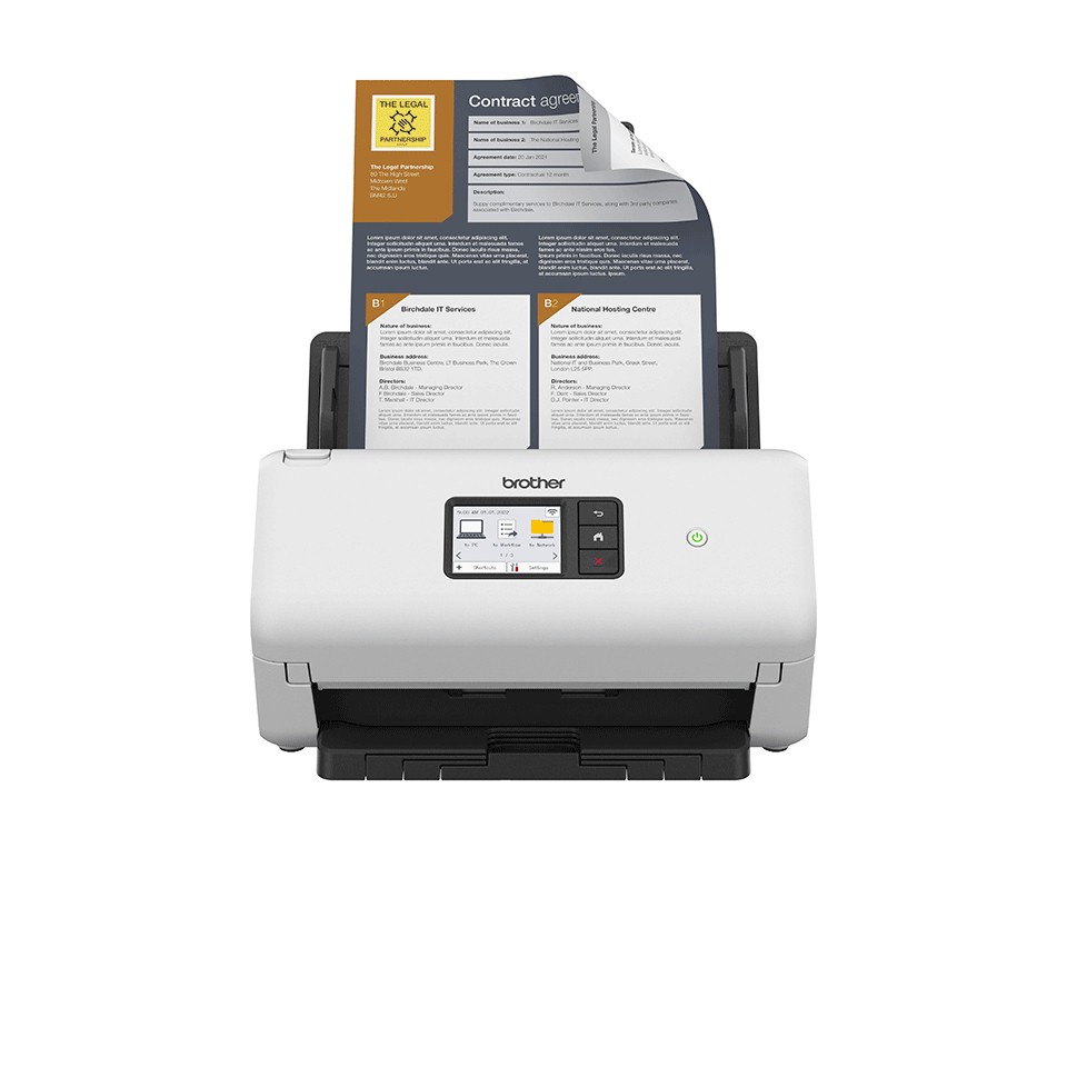 Brother ADS-4550W Scanner ADF 600 x 600 DPI Nero Bianco