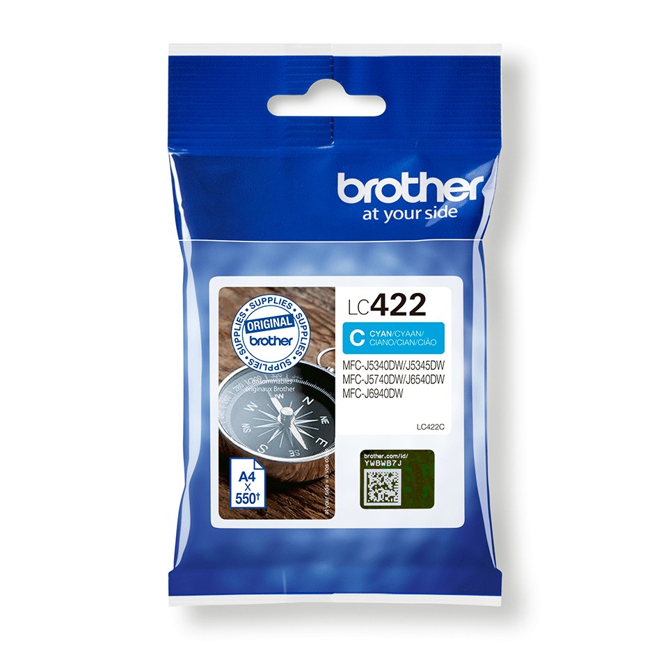 Brother - Cartuccia Lc422c-ciano