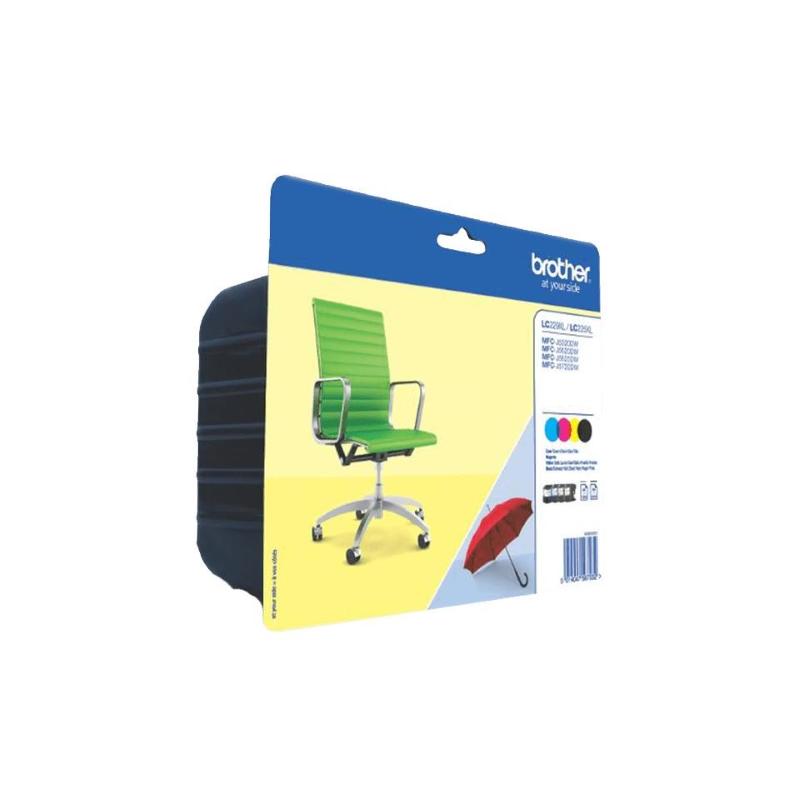 Brother lc-229xlvalbp cartuccia d`inchiostro 4 pz originale nero, ciano, magenta, giallo Brother lc-229xlvalbp cartuccia d`inchiostro 4 pz originale nero, ciano, magenta, giallo
