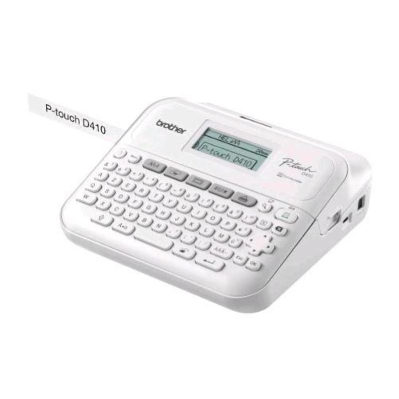 Brother p-touch d410 etichettatrice per casa e ufficio fino a 18mm velocita di stampa fino a 20 mm/sec bianco