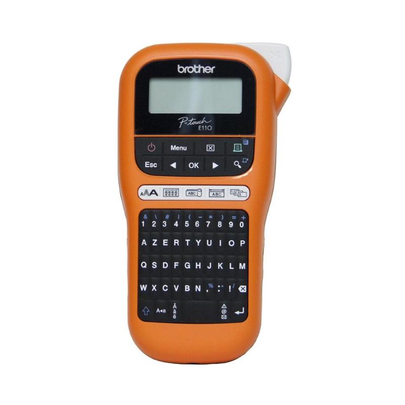 Brother pt-e110 stampante per etichette (cd) trasferimento termico 180 x 180 dpi 20 mm/s hge/tze qwerty