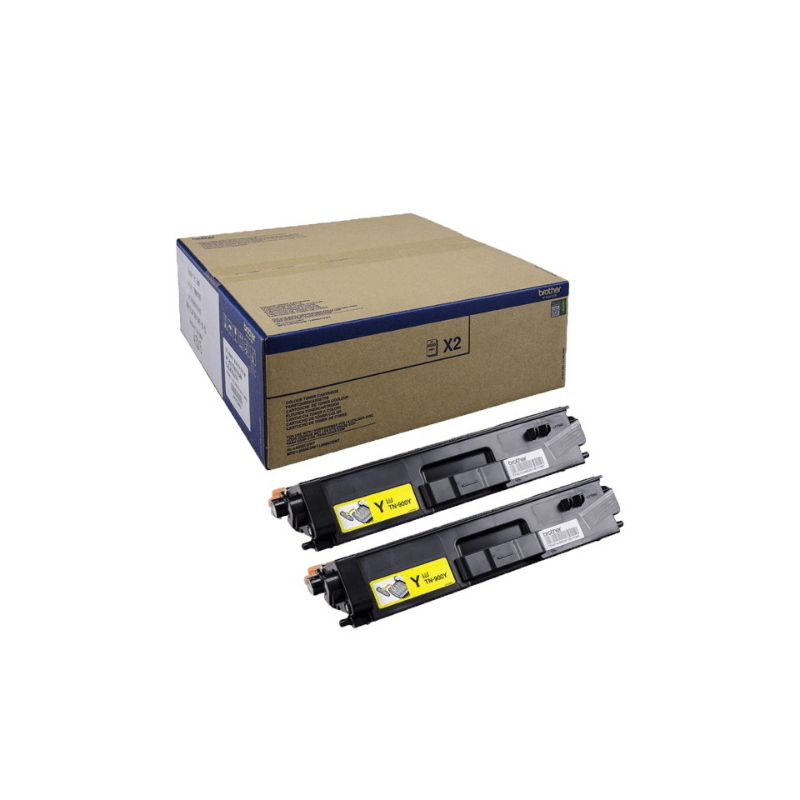 Brother tn-900ytwin cartuccia toner 2 pz originale giallo Brother tn-900ytwin cartuccia toner 2 pz originale giallo